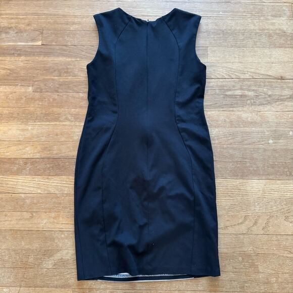 Sophia Christina black white sleeveless knee length sheath dress size 10
 b26 - Picture 4 of 4